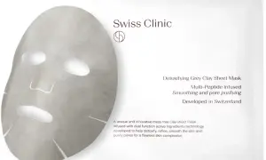 Grå lermask från Swiss Clinic som renar porer och ger en slätare hud.
