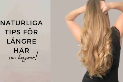 Naturliga tips för längre hår som fungerar. En kvinna med långt, blont hår som drar händerna genom det.