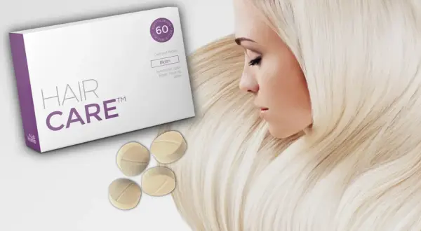 Hair Care-tabletter för vackert hår. Se resultatet av biotin och andra ingredienser.