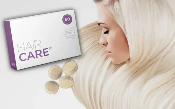 Hair Care-tabletter för vackert hår. Se resultatet av biotin och andra ingredienser.